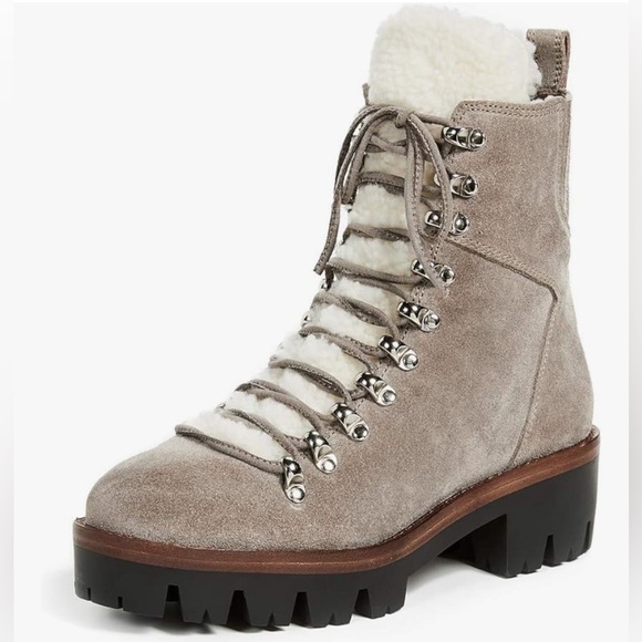 👢Jeffrey Campbell Women's Culvert Sherpa Cozy Winter Combat Boots - Picture 4 of 6